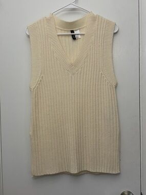 Cream Sweater Vest Tank